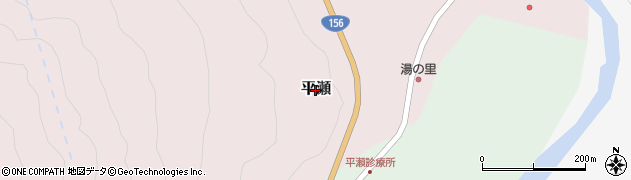 岐阜県白川村（大野郡）平瀬周辺の地図