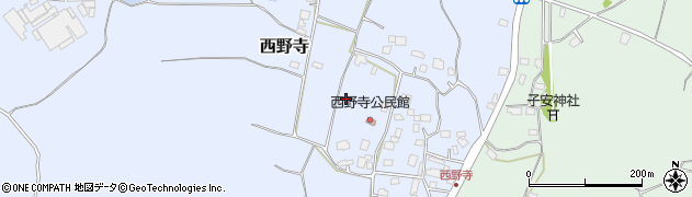 茨城県かすみがうら市西野寺周辺の地図