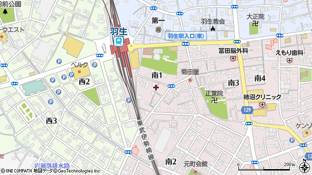 〒348-0053 埼玉県羽生市南の地図