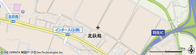 埼玉県羽生市北荻島周辺の地図