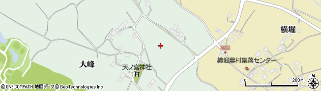 茨城県かすみがうら市大峰周辺の地図