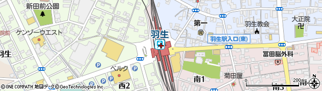 埼玉県羽生市周辺の地図