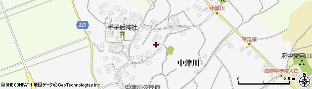 茨城県石岡市中津川周辺の地図