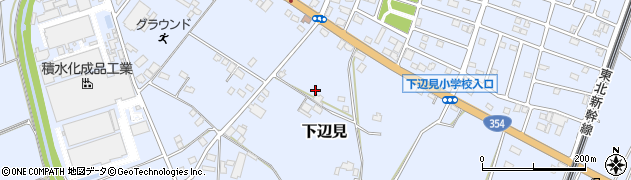 茨城県古河市下辺見周辺の地図