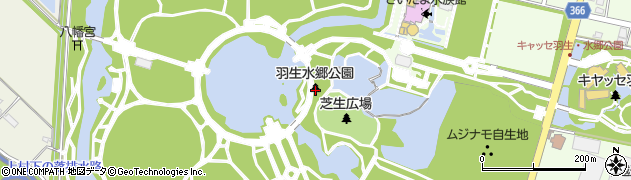 羽生水郷公園周辺の地図