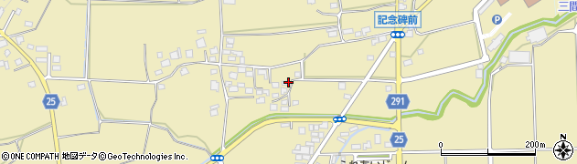 長野県山形村（東筑摩郡）中大池中村周辺の地図