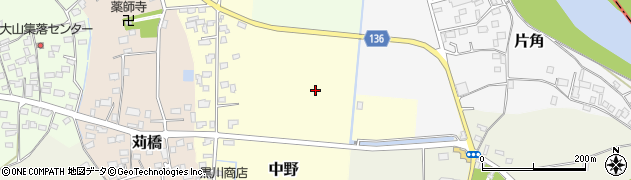 茨城県八千代町（結城郡）中野周辺の地図