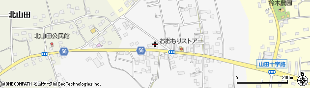 茨城県古河市山田722周辺の地図