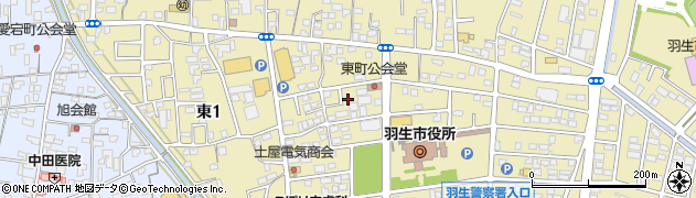 埼玉県羽生市東周辺の地図