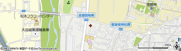 ローソン松本流通団地南店周辺の地図