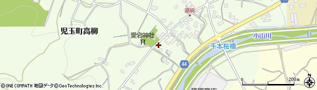 埼玉県本庄市児玉町高柳139周辺の地図