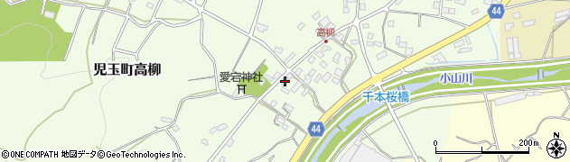 埼玉県本庄市児玉町高柳134周辺の地図
