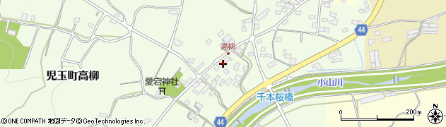 埼玉県本庄市児玉町高柳122周辺の地図