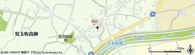 埼玉県本庄市児玉町高柳121周辺の地図