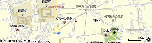 長野県松本市笹賀神戸周辺の地図
