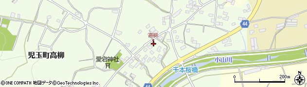 埼玉県本庄市児玉町高柳121-2周辺の地図