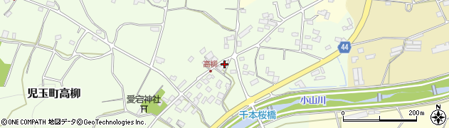 埼玉県本庄市児玉町高柳108周辺の地図