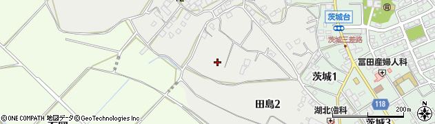 茨城県石岡市田島2丁目周辺の地図
