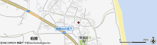 茨城県鉾田市柏熊周辺の地図