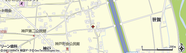 長野県松本市笹賀神戸3739周辺の地図