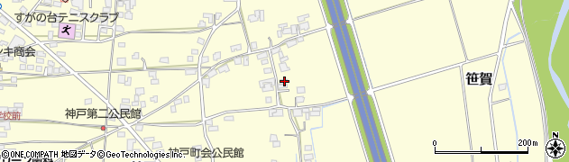 長野県松本市笹賀神戸3743周辺の地図
