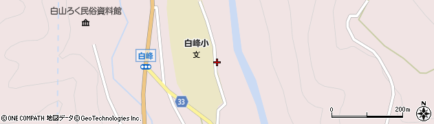 石川県白山市白峰（ニ）周辺の地図