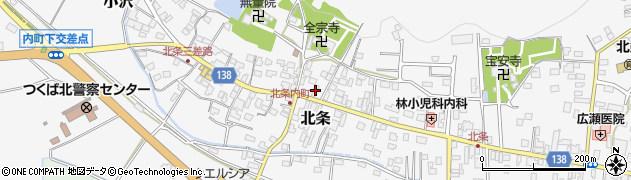 茨城県つくば市北条3周辺の地図