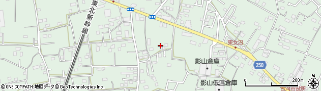 茨城県古河市女沼周辺の地図