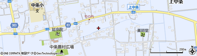 埼玉県熊谷市上中条周辺の地図