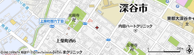 ヤクルト埼玉北部ヤクルト　販売上柴センター周辺の地図
