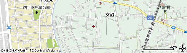 茨城県古河市女沼1011周辺の地図