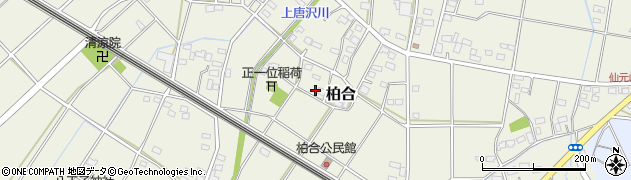 埼玉県深谷市柏合周辺の地図