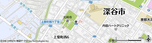 上柴西幼稚園前周辺の地図