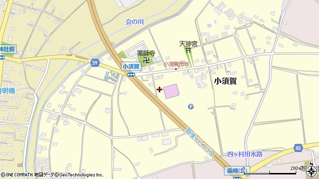 〒348-0042 埼玉県羽生市小須賀の地図