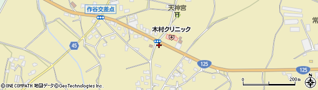 茨城県警察本部　つくば警察署・作谷駐在所周辺の地図