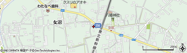 茨城県古河市女沼921周辺の地図