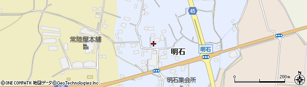 茨城県つくば市明石周辺の地図