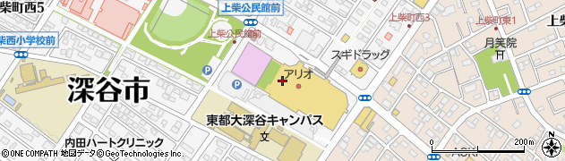 武島家　アリオ深谷店周辺の地図