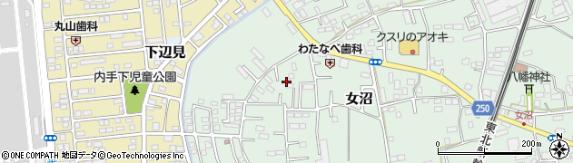 茨城県古河市女沼951周辺の地図