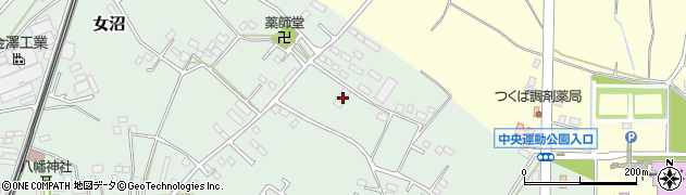 茨城県古河市女沼12周辺の地図