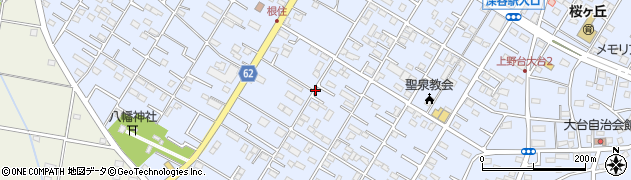 埼玉県深谷市上野台周辺の地図