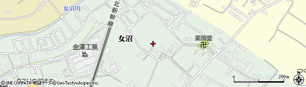 茨城県古河市女沼1741周辺の地図