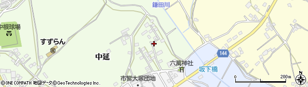 茨城県小美玉市中延676周辺の地図