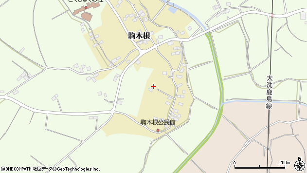 〒311-1505 茨城県鉾田市駒木根の地図