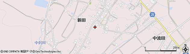 長野県松本市波田（新田）周辺の地図