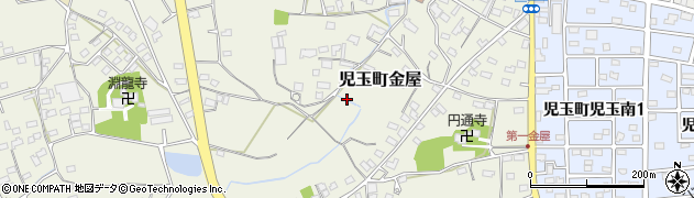 埼玉県本庄市児玉町金屋周辺の地図