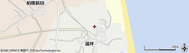 茨城県鉾田市湯坪周辺の地図