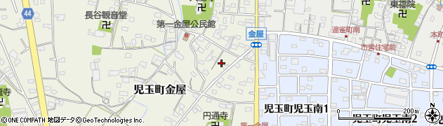 埼玉県本庄市児玉町金屋169周辺の地図