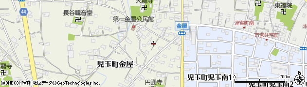 埼玉県本庄市児玉町金屋168周辺の地図