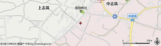 茨城県かすみがうら市中志筑2258周辺の地図